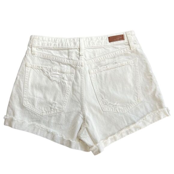 Abercrombie & Fitch Annie high rise Jean shorts size 26/2 white distressed - Picture 2 of 13